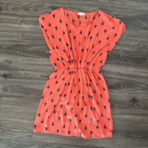 Best Society Coral Tulip Dress